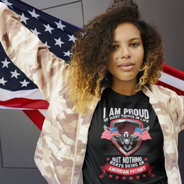 American Patriot t-shirt-mockup-of-a-patriotic-woman-waving-a-flag-44660-r-el2